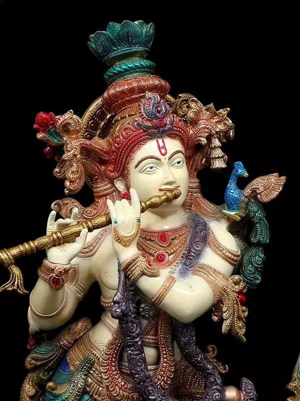 Brassaura® Brass Radha Krishna Statue | Height 26 Inches & Weight 34.23 kg