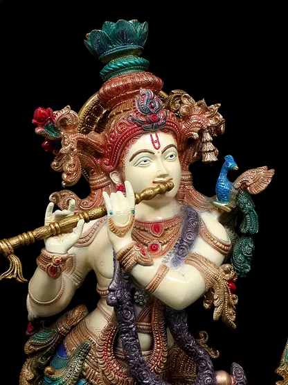 Brassaura® Brass Radha Krishna Statue | Height 26 Inches & Weight 34.23 kg