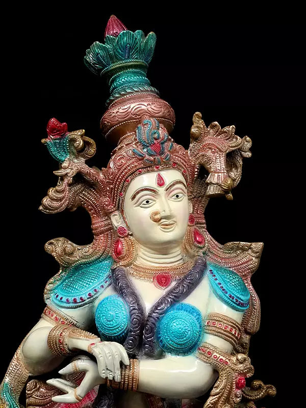 Brassaura® Brass Radha Krishna Statue | Height 26 Inches & Weight 34.23 kg