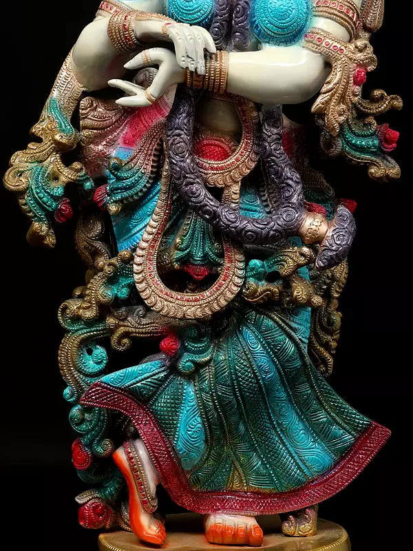 Brassaura® Brass Radha Krishna Statue | Height 26 Inches & Weight 34.23 kg