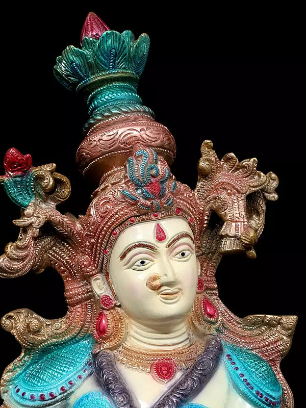 Brassaura® Brass Radha Krishna Statue | Height 26 Inches & Weight 34.23 kg