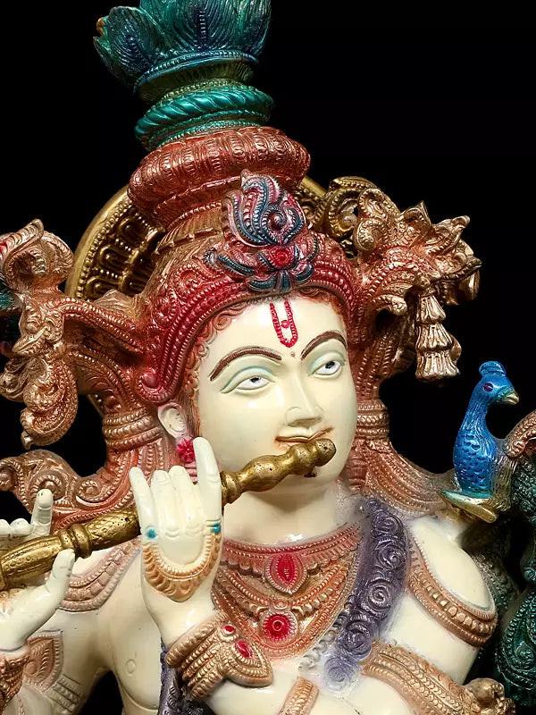 Brassaura® Brass Radha Krishna Statue | Height 26 Inches & Weight 34.23 kg