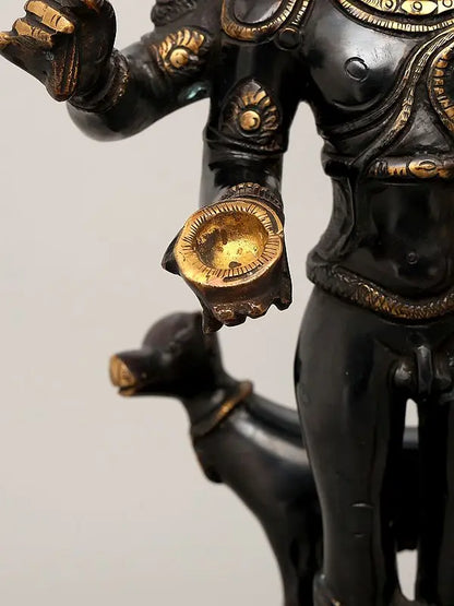 Brassaura® Brass Lord Shiva as Bhairava Statue | Height 17 Inches