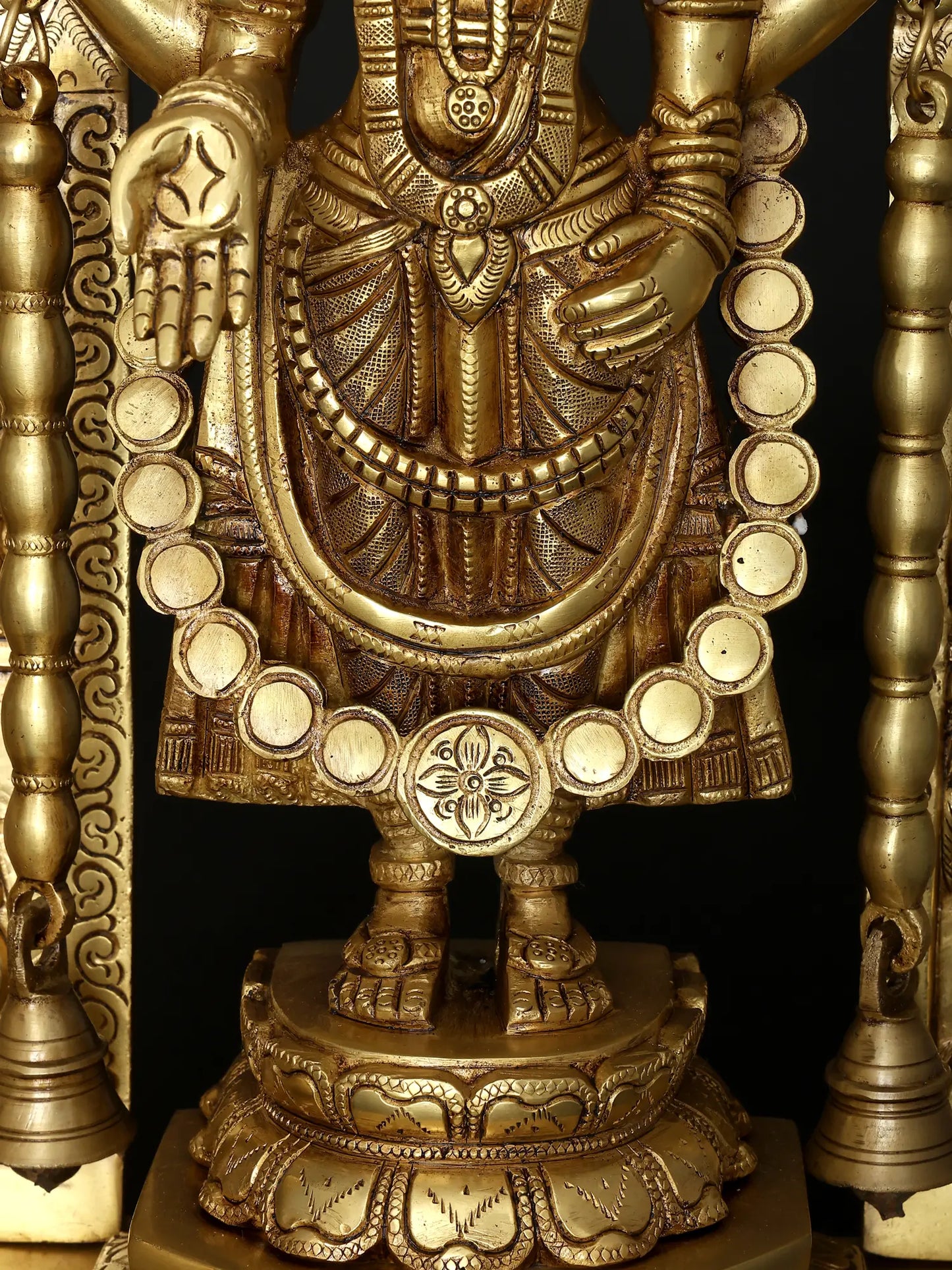 Brassaura® Brass Lakshmi & Vishnu Statue | Height 22 Inches & Weight 27.63 kg