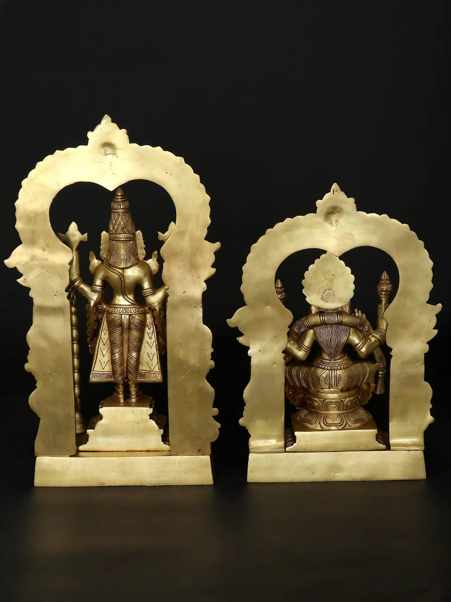 Brassaura® Brass Lakshmi & Vishnu Statue | Height 22 Inches & Weight 27.63 kg