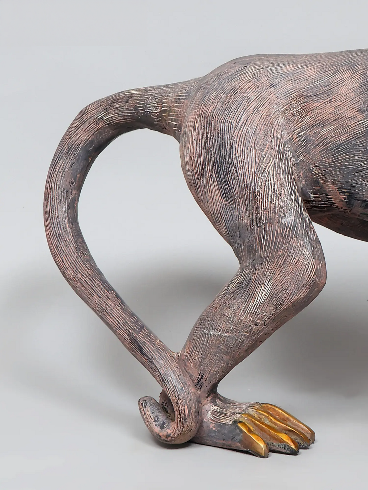 Brassaura® ब्रास मंकी स्कल्पचर | एंटीक फ़िनिश | ऊंचाई 14 इंच और वज़न 13.54 किग्रा