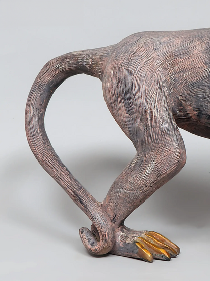 Brassaura® ब्रास मंकी स्कल्पचर | एंटीक फ़िनिश | ऊंचाई 14 इंच और वज़न 13.54 किग्रा