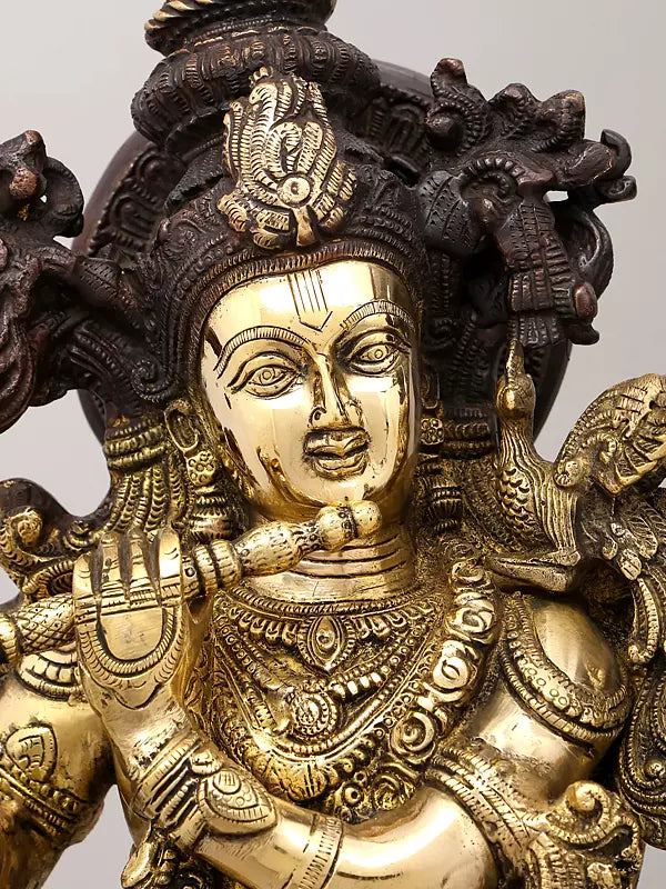 Brassaura® Brass Radha Krishna Statue | Height 27.5 Inches & Weight 37.42 kg