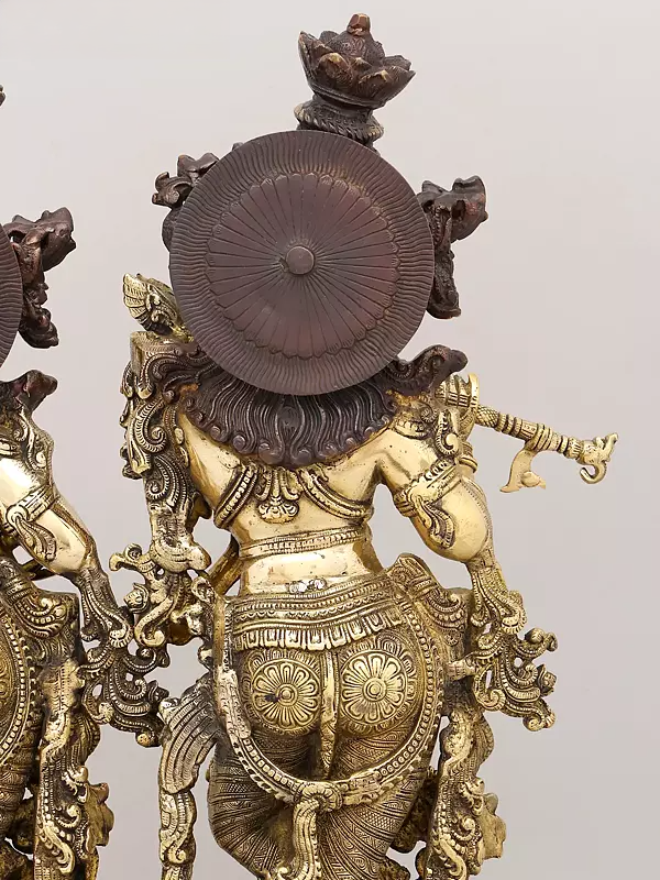 Brassaura® Brass Radha Krishna Statue | Height 27.5 Inches & Weight 37.42 kg