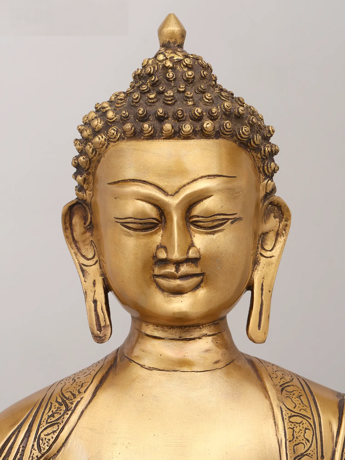 Brassaura® Standing Buddha Statue | Height 37.6 Inches & Weight 21.66 kgs