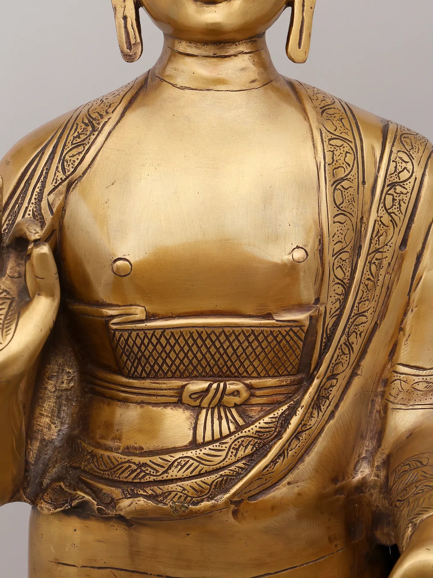 Brassaura® Standing Buddha Statue | Height 37.6 Inches & Weight 21.66 kgs
