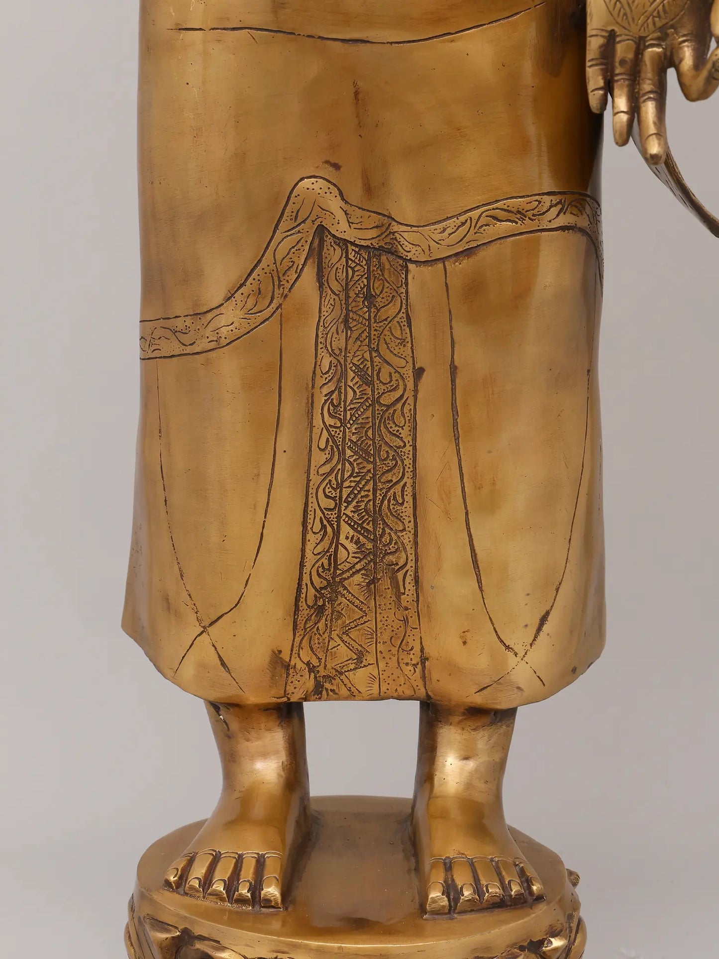 Brassaura® Standing Buddha Statue | Height 37.6 Inches & Weight 21.66 kgs