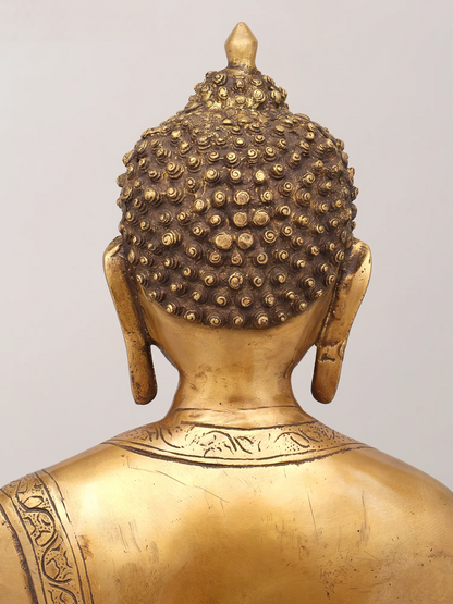 Brassaura® Standing Buddha Statue | Height 37.6 Inches & Weight 21.66 kgs