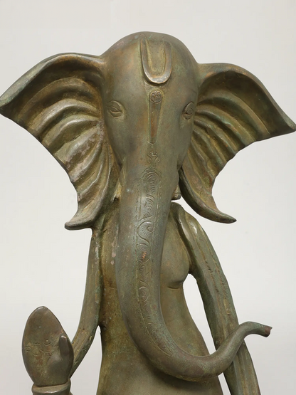 Brassaura™ Modern Brass Ganesha Statue | Height 16 Inches & Weight 9.08 kgs
