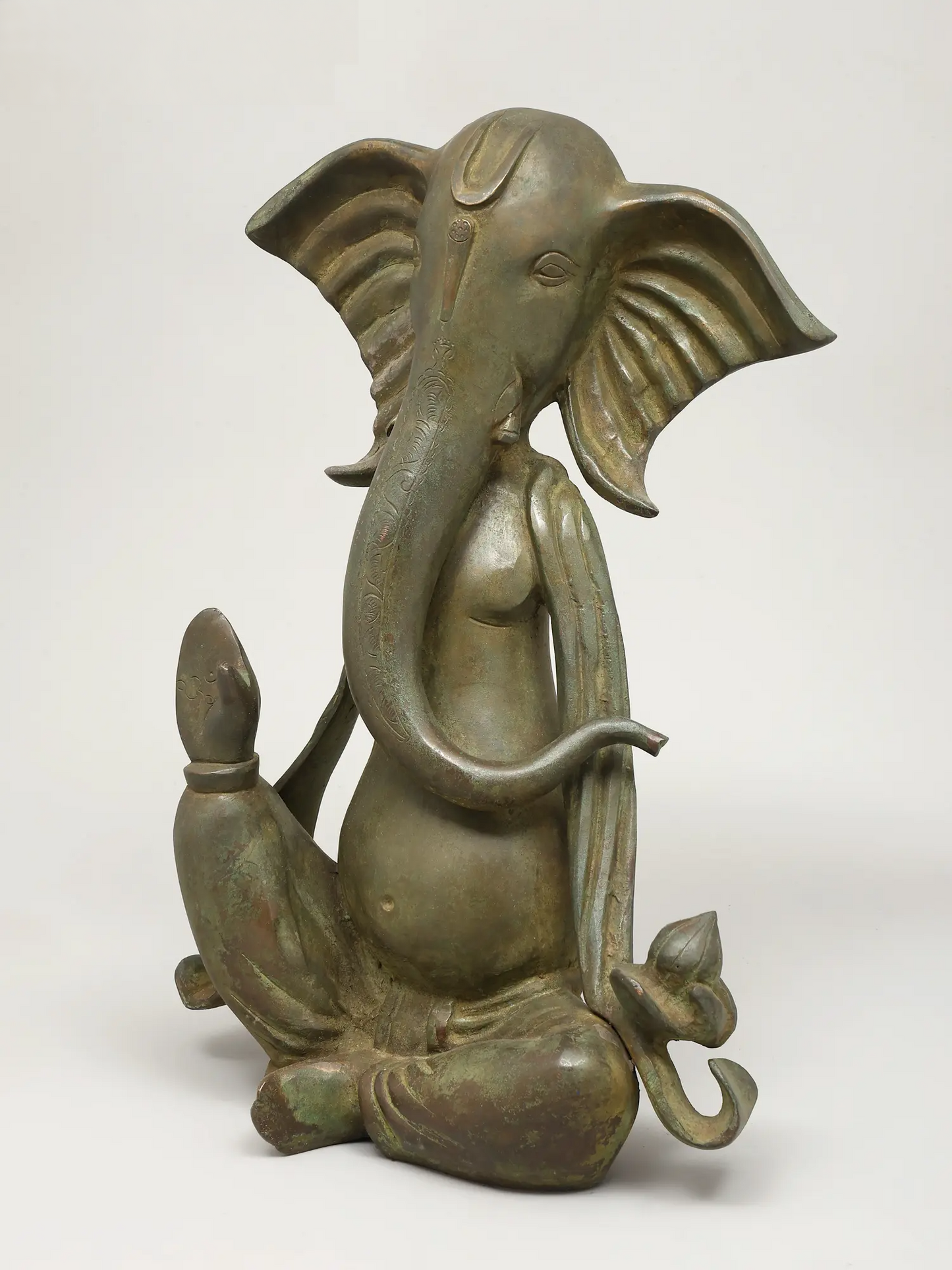 Brassaura™ Modern Brass Ganesha Statue | Height 16 Inches & Weight 9.08 kgs