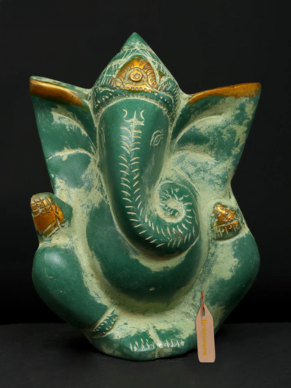 Brassaura™ Brass Ganesha Statue | Height 5 Inches & Weight 0.89 kgs