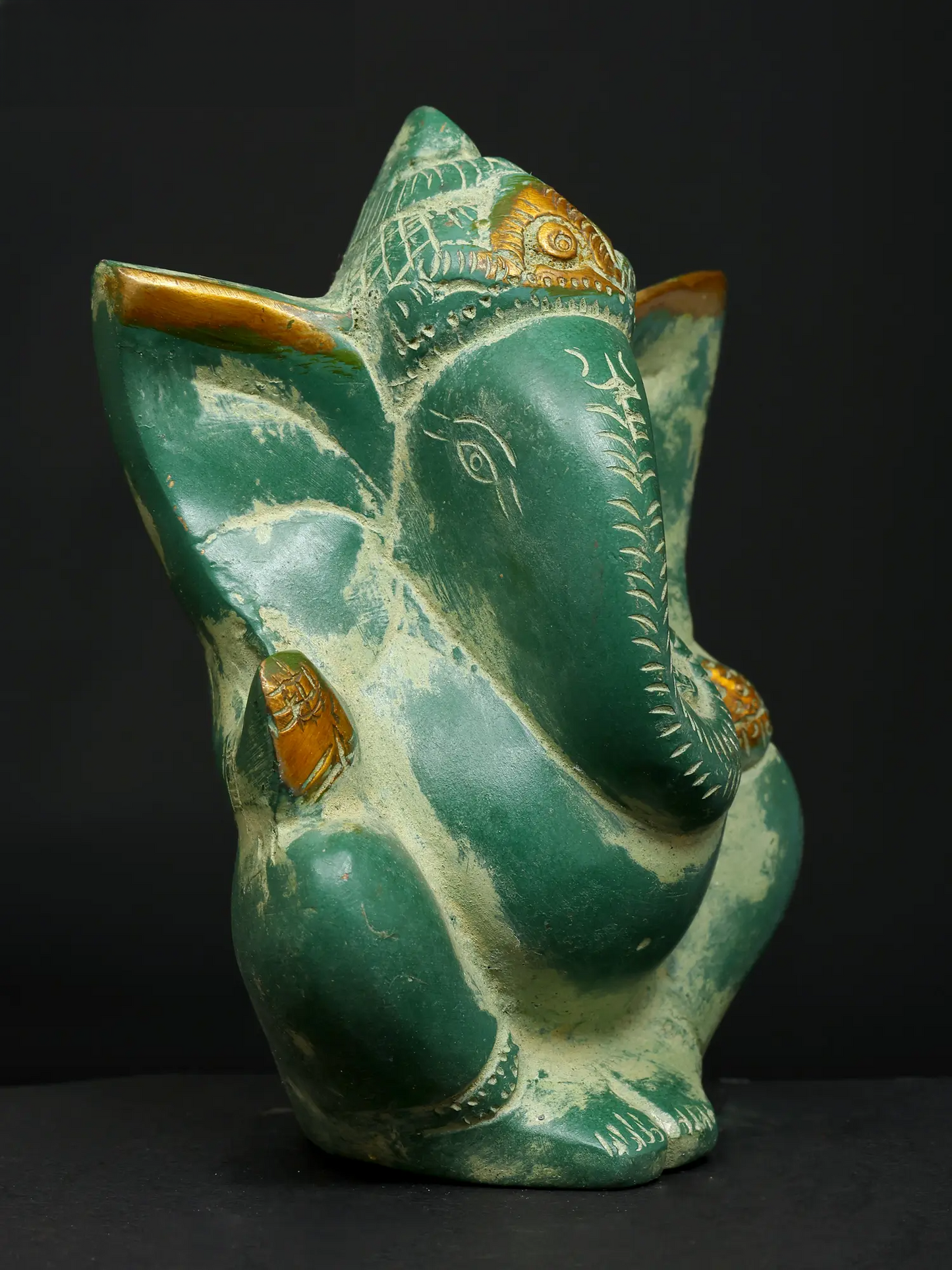 Brassaura™ Brass Ganesha Statue | Height 5 Inches & Weight 0.89 kgs
