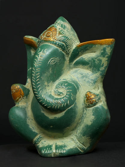 Brassaura™ Brass Ganesha Statue | Height 5 Inches & Weight 0.89 kgs