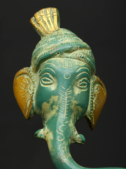 Brassaura™ Modern Brass Ganesha Statue | Height 7 Inches & Weight 1.12 kgs