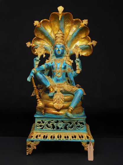 Brassaura® Brass Vishnu Statue | Height 28 Inches & Weight 25.74 kg