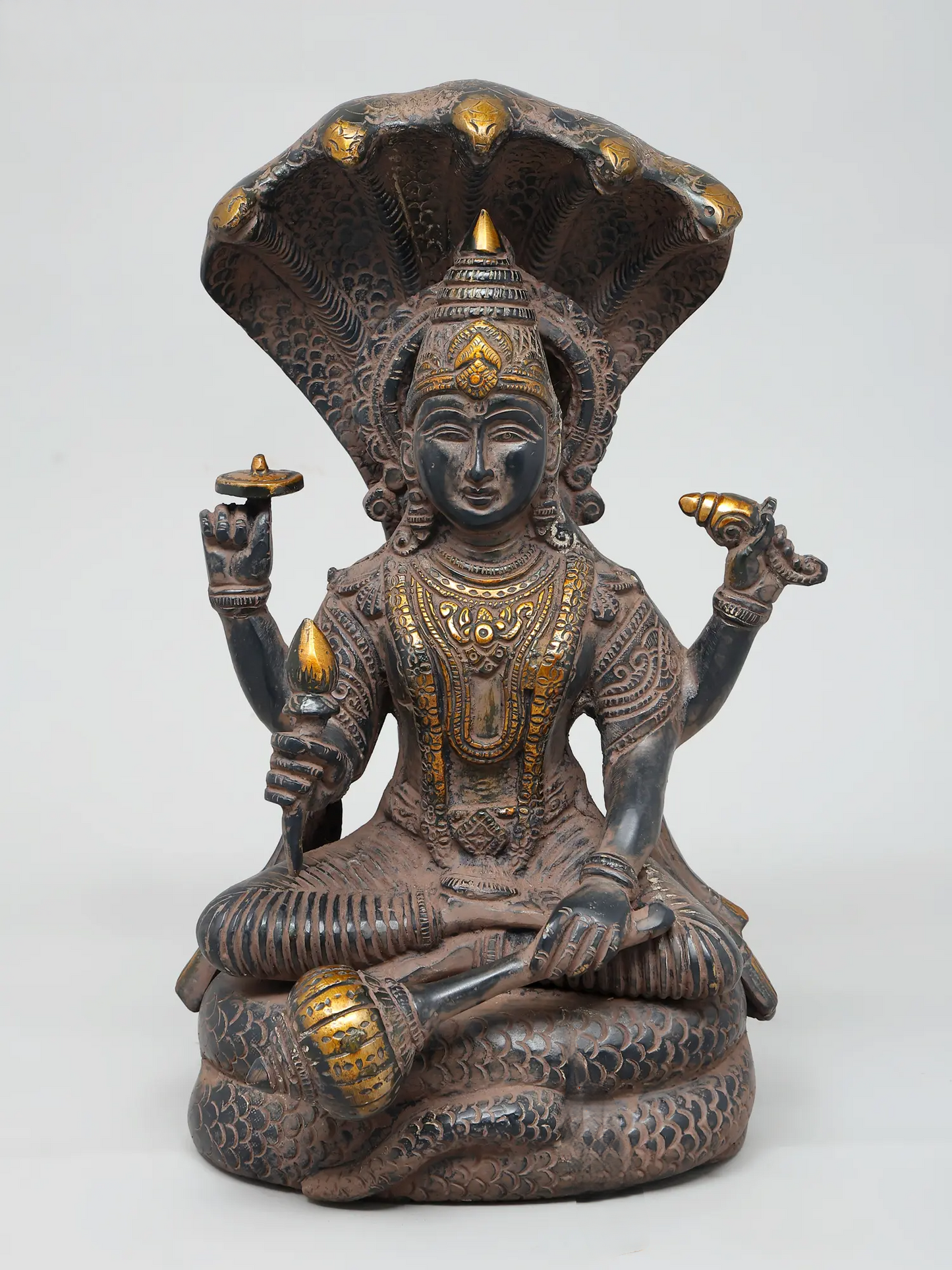 Brassaura® Brass Vishnu Statue | Height 13 Inches & Weight 7.09 kg