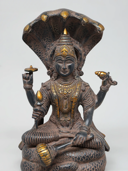 Brassaura® Brass Vishnu Statue | Height 13 Inches & Weight 7.09 kg