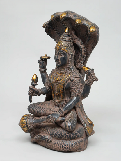 Brassaura® Brass Vishnu Statue | Height 13 Inches & Weight 7.09 kg