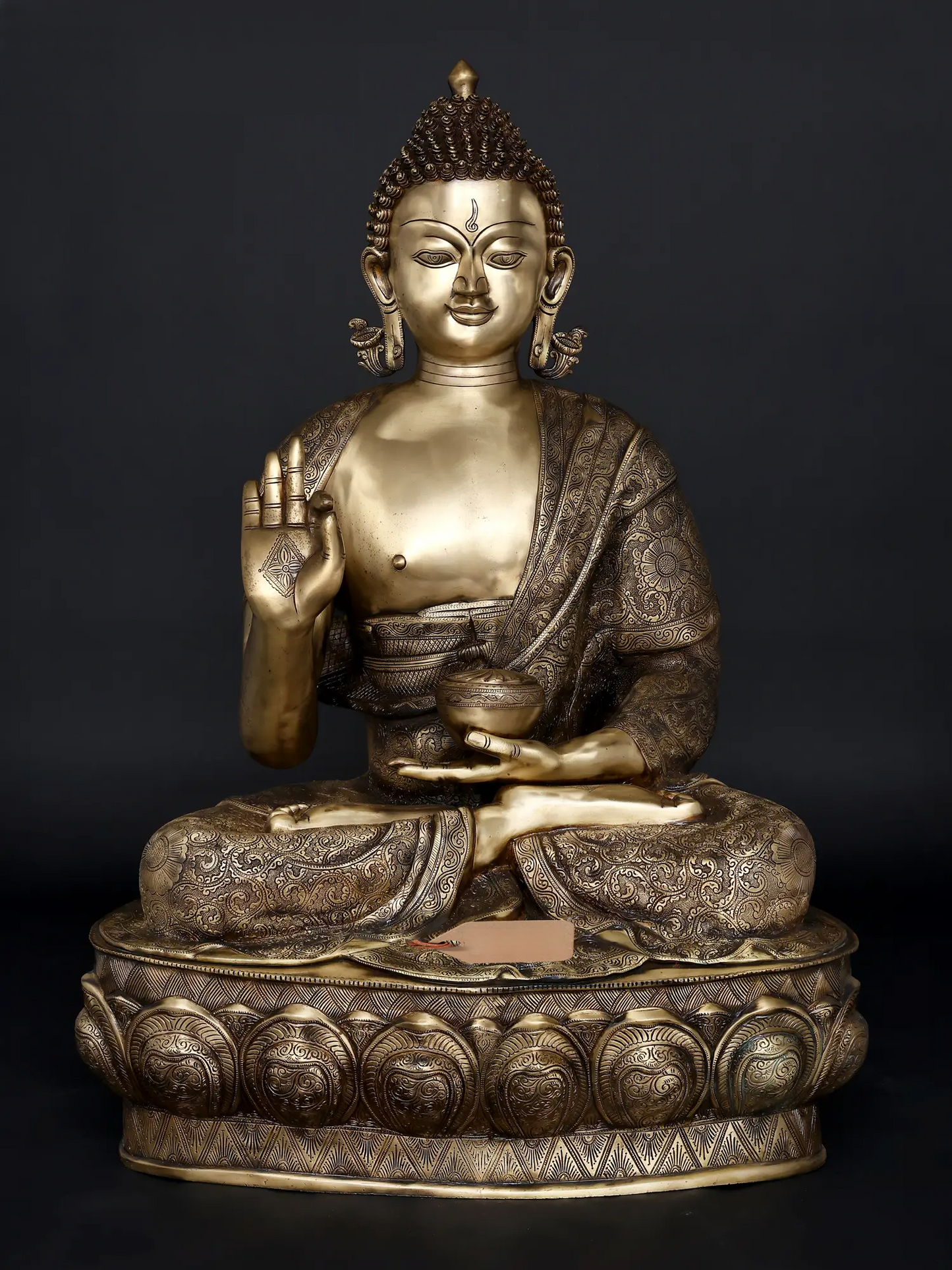 Brassaura® Brass Buddha Statue | Height 36 Inches & Weight 52.60 kgs