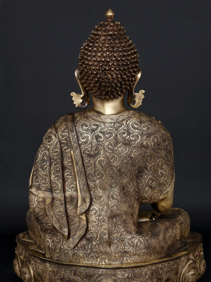 Brassaura® Brass Buddha Statue | Height 36 Inches & Weight 52.60 kgs