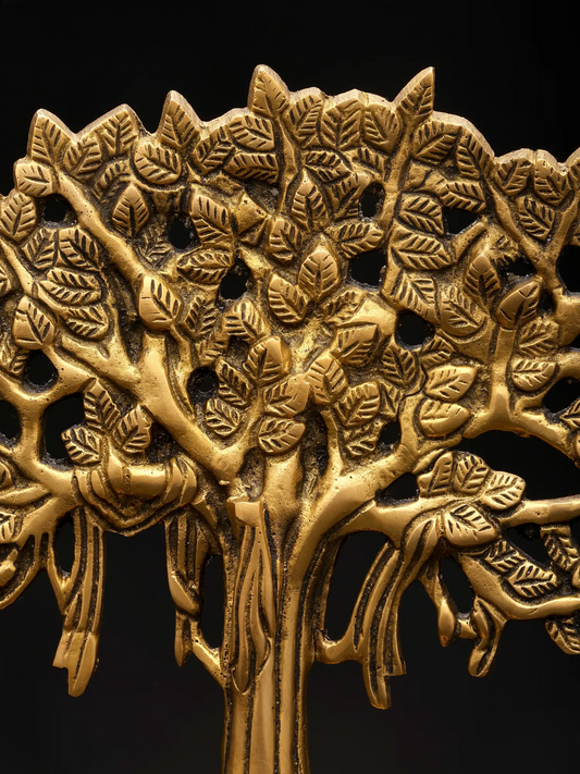 Brassaura® Brass Tree Showpiece | Height 8 Inches & Weight 0.98 kgs