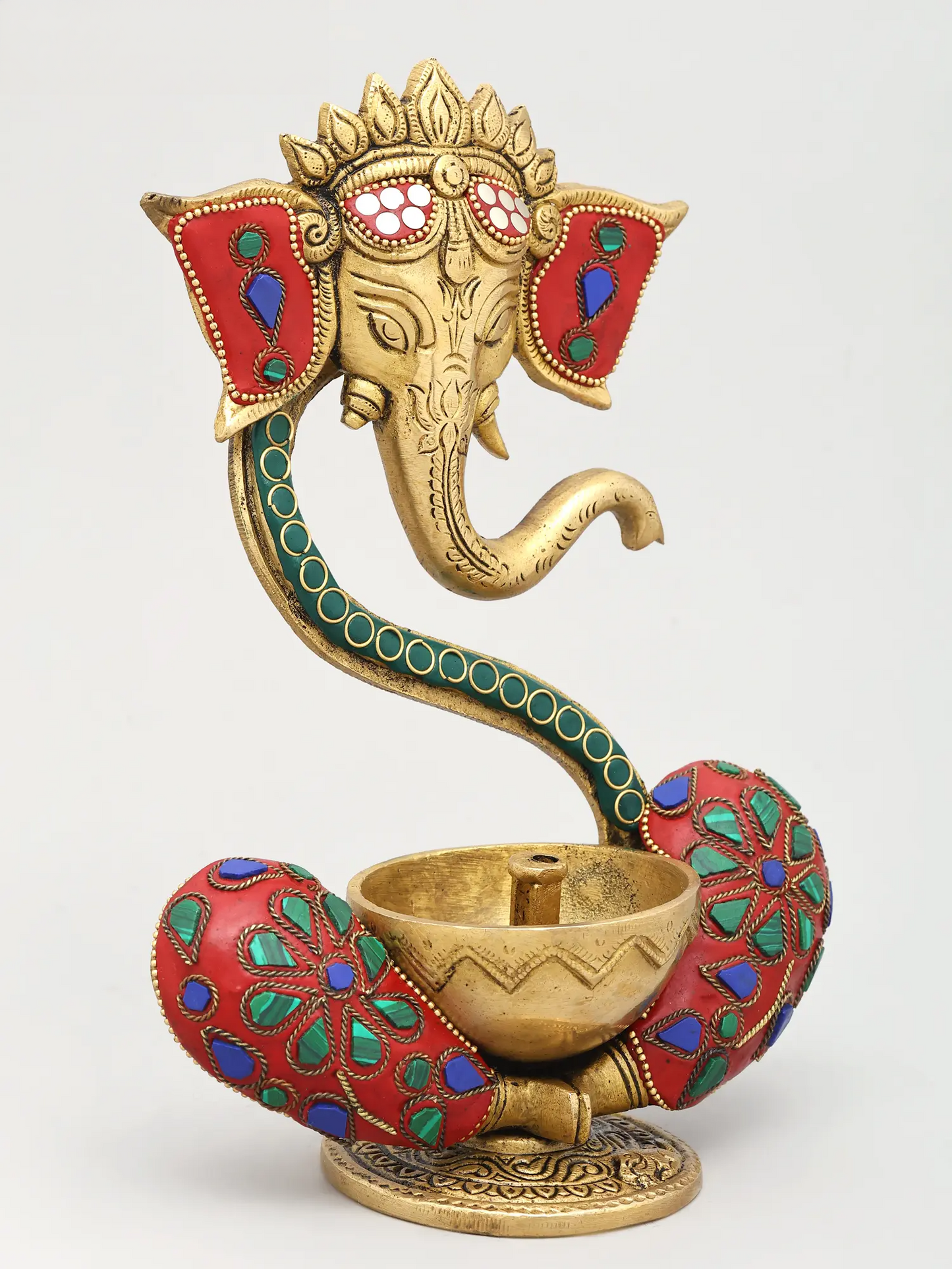 Brassaura™ Brass Diya Stand | Height 9 Inches & Weight 1.27 kgs