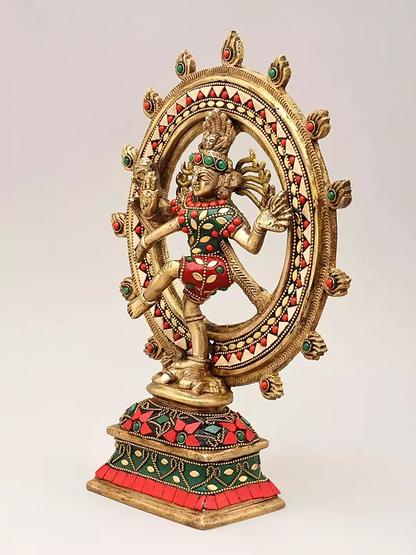 Brassaura™ Brass Nataraj Statue | Height 12 Inches & Weight 2.93 kg