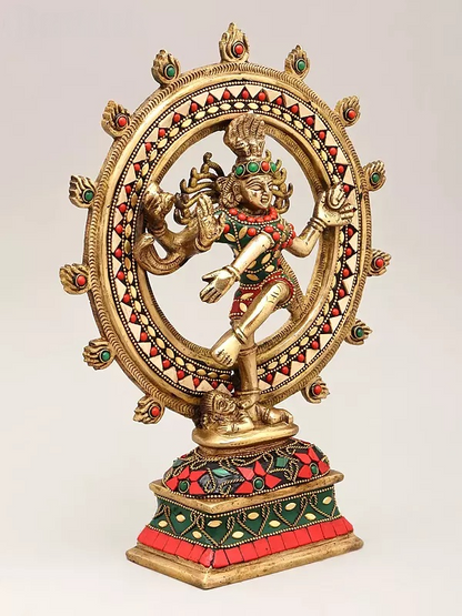 Brassaura™ Brass Nataraj Statue | Height 12 Inches & Weight 2.93 kg