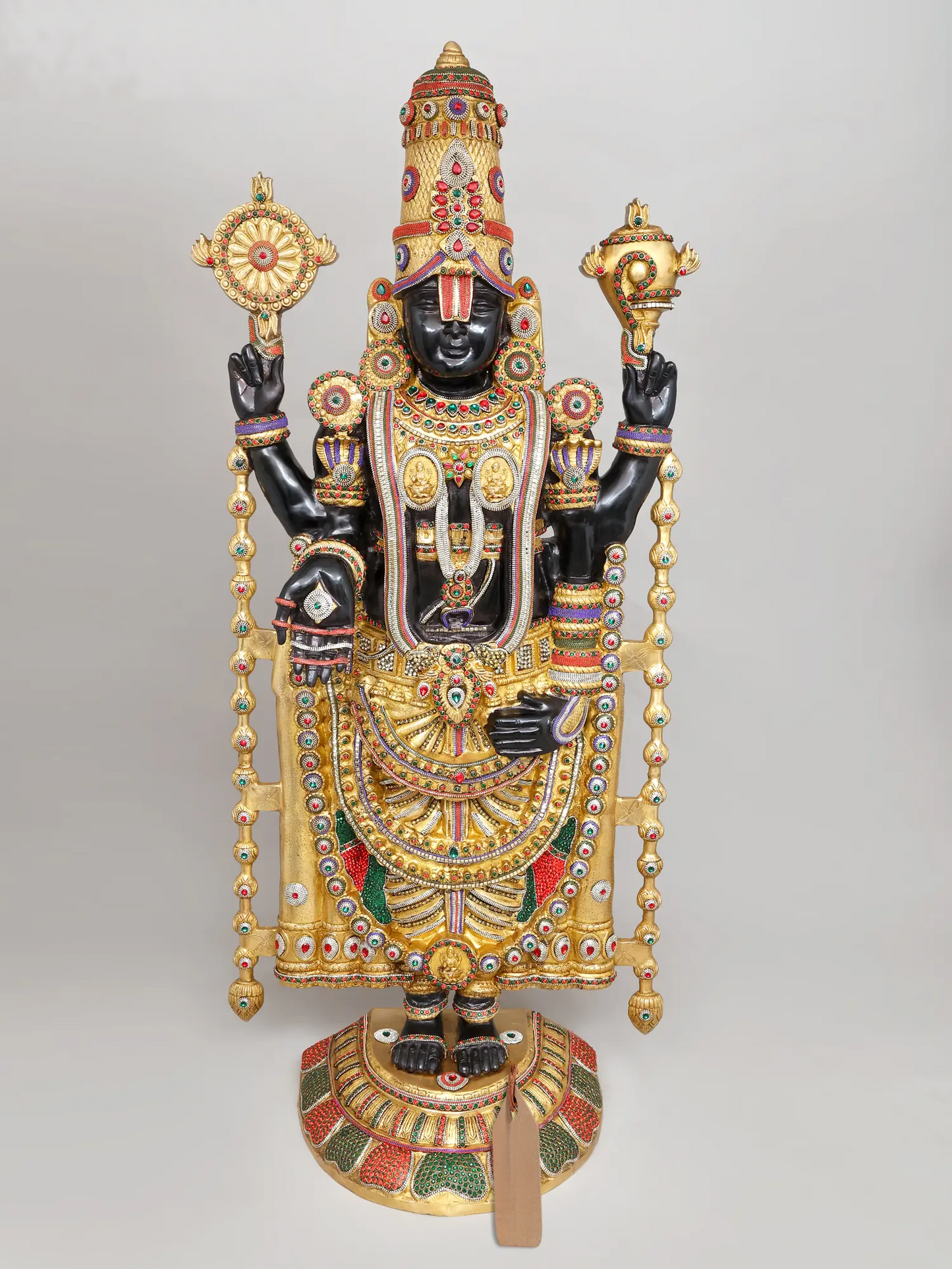 Brassaura® Brass Venkateswara Statue | Height 67 Inches & Weight 106 kg