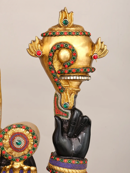Brassaura® Brass Venkateswara Statue | Height 67 Inches & Weight 106 kg