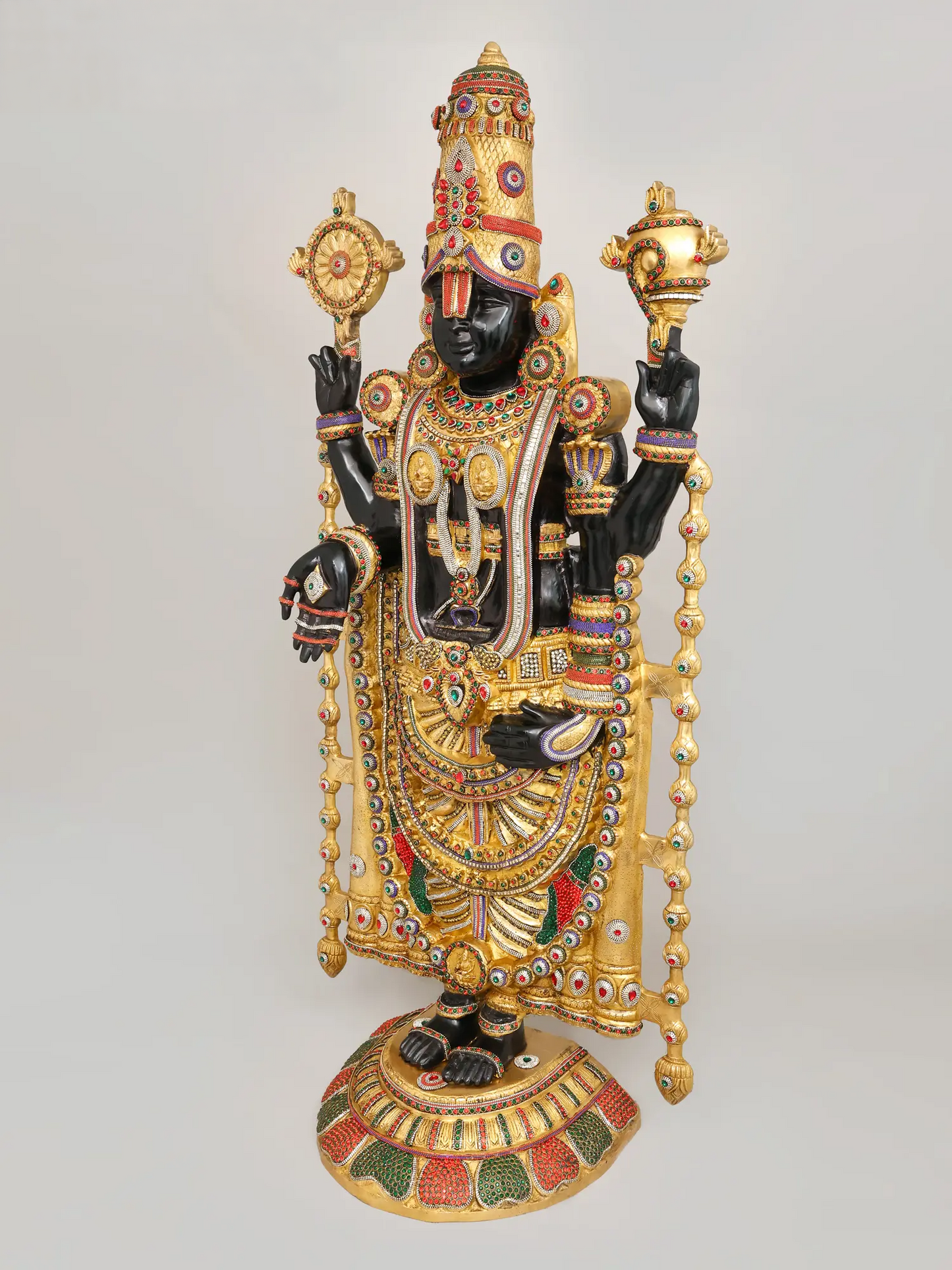 Brassaura® Brass Venkateswara Statue | Height 67 Inches & Weight 106 kg