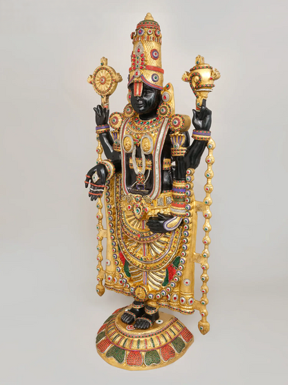 Brassaura® Brass Venkateswara Statue | Height 67 Inches & Weight 106 kg