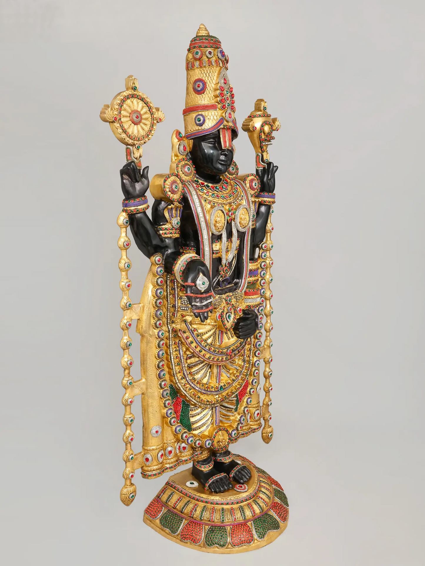 Brassaura® Brass Venkateswara Statue | Height 67 Inches & Weight 106 kg