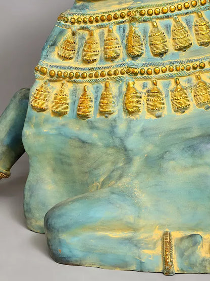 Brassaura™ Brass Big Nandi Statue | Height 44 Inches & Weight 140 kg