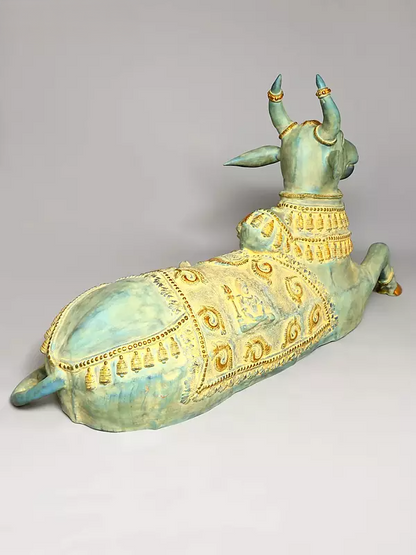 Brassaura™ Brass Big Nandi Statue | Height 44 Inches & Weight 140 kg