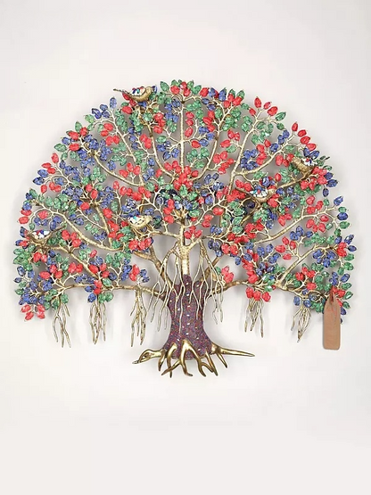 Brassaura™ Brass Kalpvriksh Tree with Inlay Work | Height 30 Inches & Weight 13.92 kg