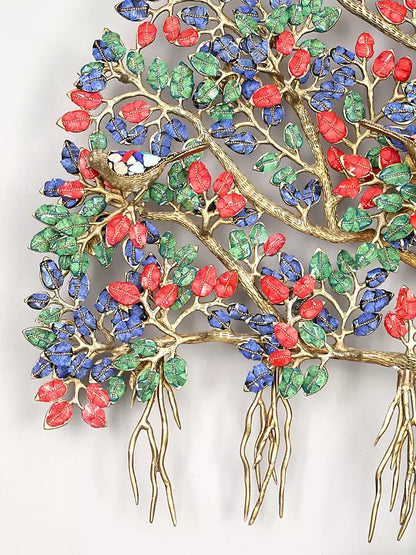 Brassaura™ Brass Kalpvriksh Tree with Inlay Work | Height 30 Inches & Weight 13.92 kg