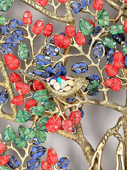 Brassaura™ Brass Kalpvriksh Tree with Inlay Work | Height 30 Inches & Weight 13.92 kg