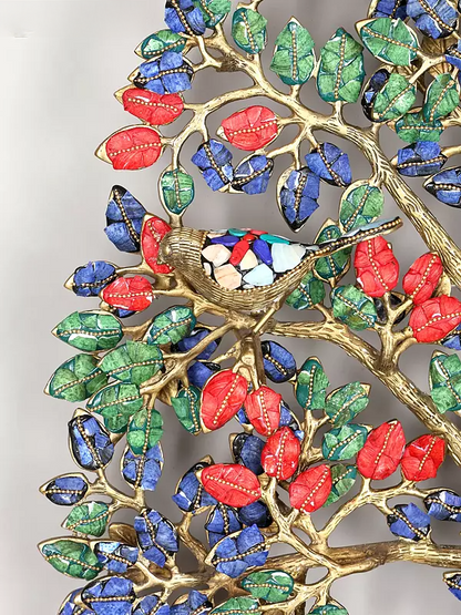 Brassaura™ Brass Kalpvriksh Tree with Inlay Work | Height 30 Inches & Weight 13.92 kg