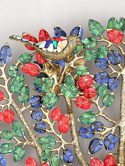 Brassaura™ Brass Kalpvriksh Tree with Inlay Work | Height 30 Inches & Weight 13.92 kg