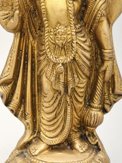 Brassaura® Brass Vishnu Statue | Height 9 Inches & Weight 2.01 kg