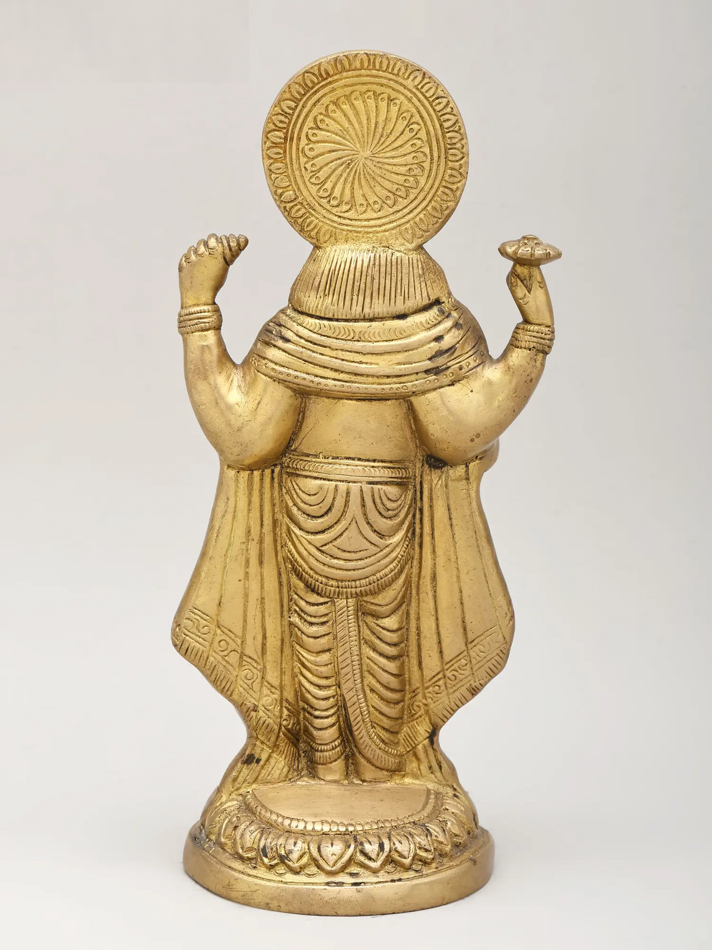 Brassaura® Brass Vishnu Statue | Height 9 Inches & Weight 2.01 kg