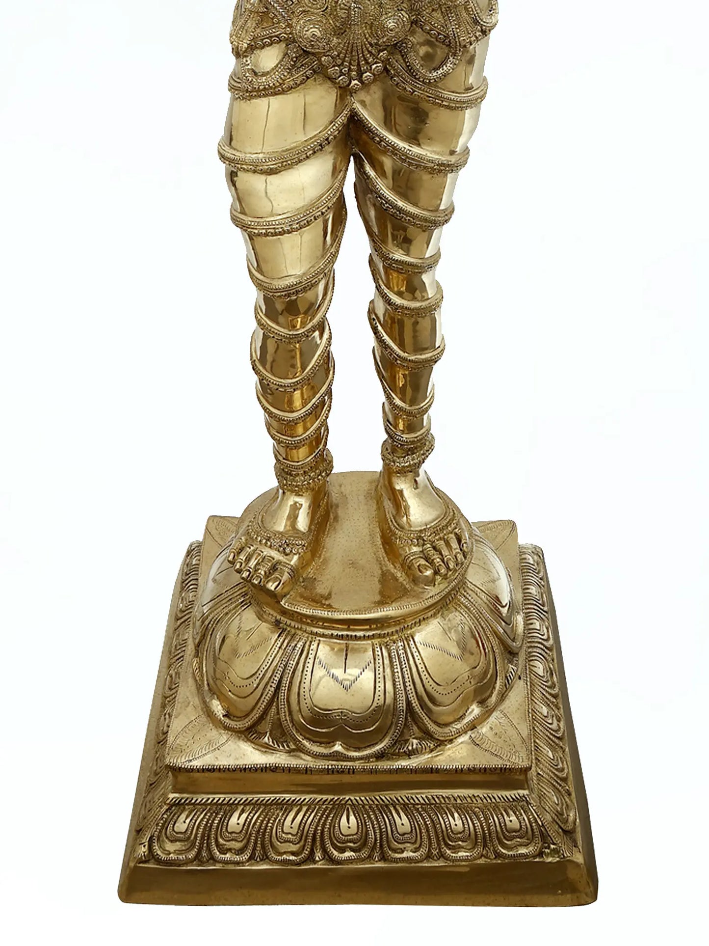 Brassaura® Brass Welcome Lady Statue | Height 51 Inches & Weight 50.28 kg