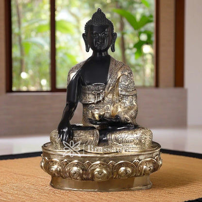 Brass Buddha For Home And Décor Weight 53.020 kg Height 33 Inch