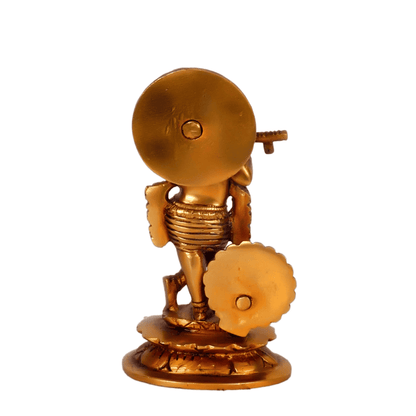 Brassaura™ Muralidhar Krishna Brass Idol | Pure Brass | Height 14.5 cm & Weight 0.83 Kg